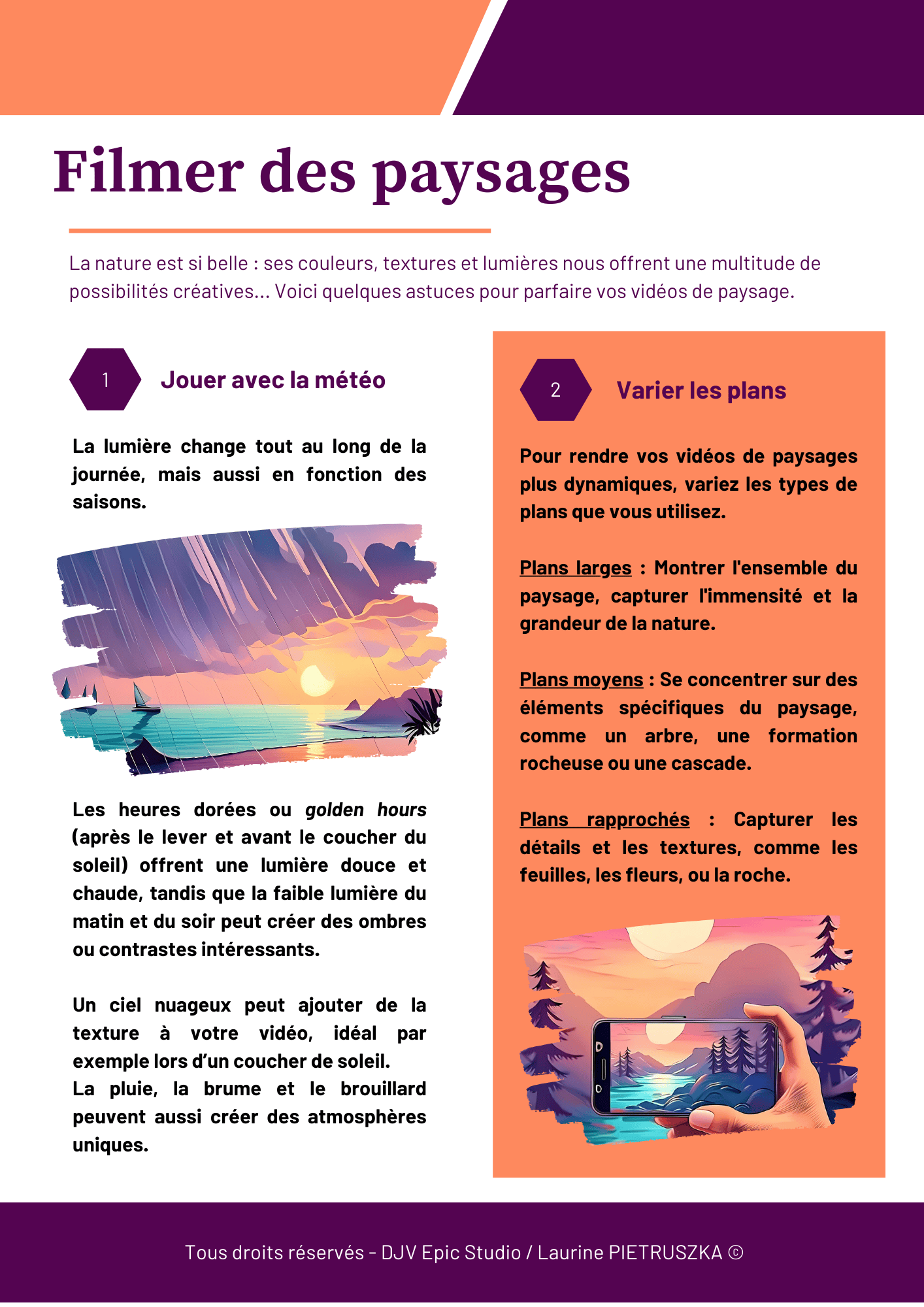 Astuces pour bien filmer et idées vidéos de vacances Astuces pour bien filmer et idées vidéos de vacances